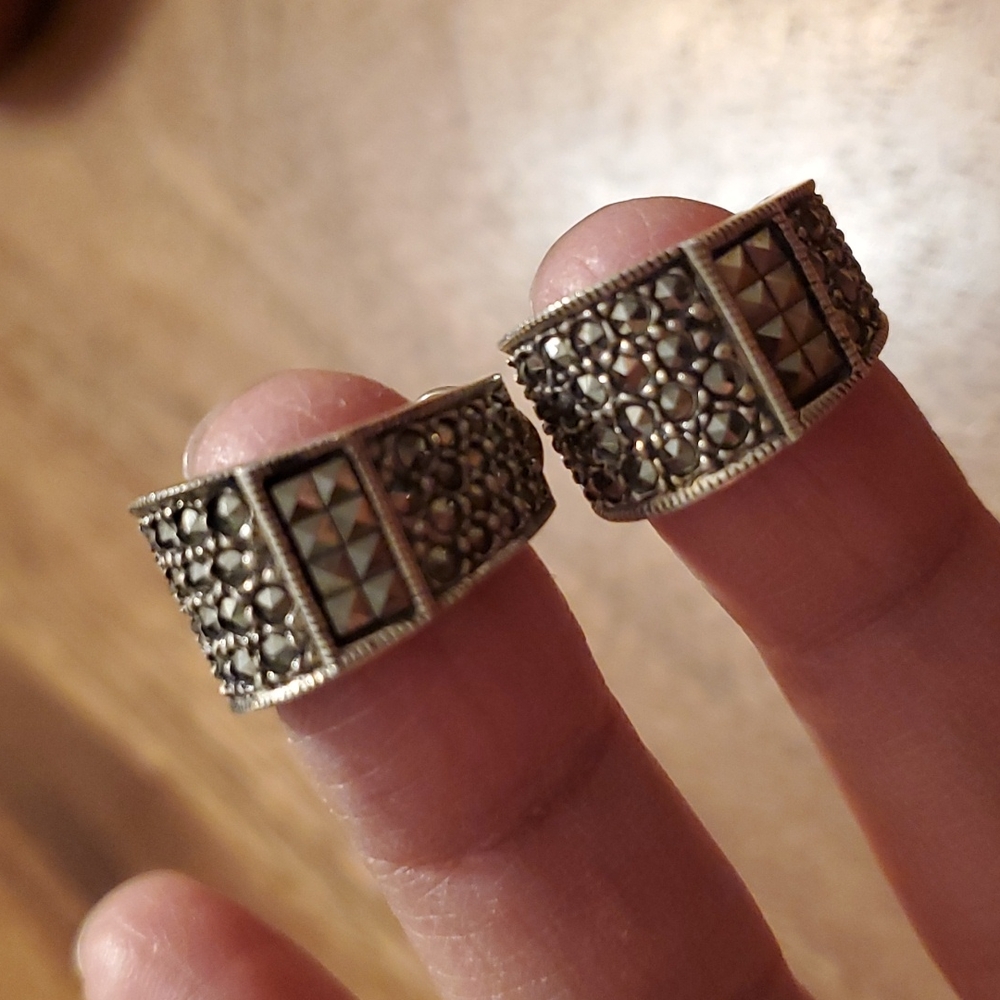 Judith Jack Sterling Marcasite earrings